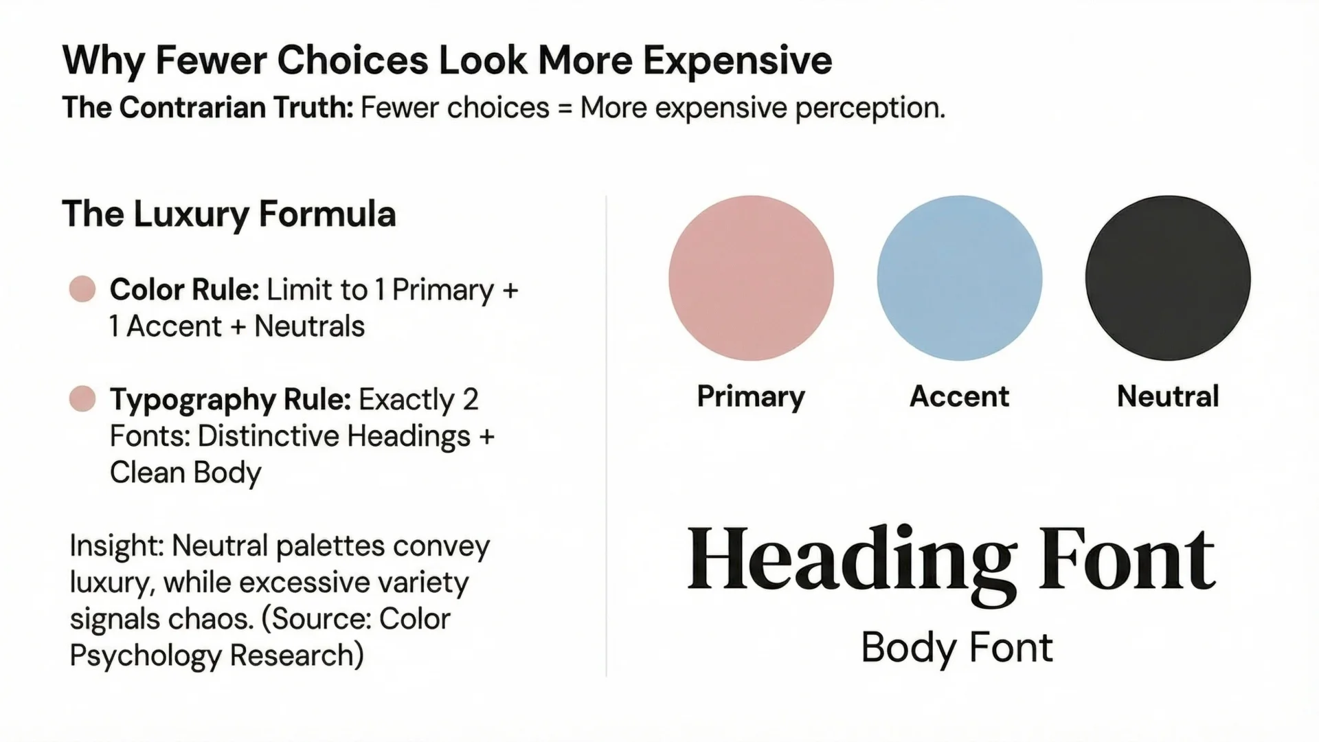 fewer choices look more expensive
