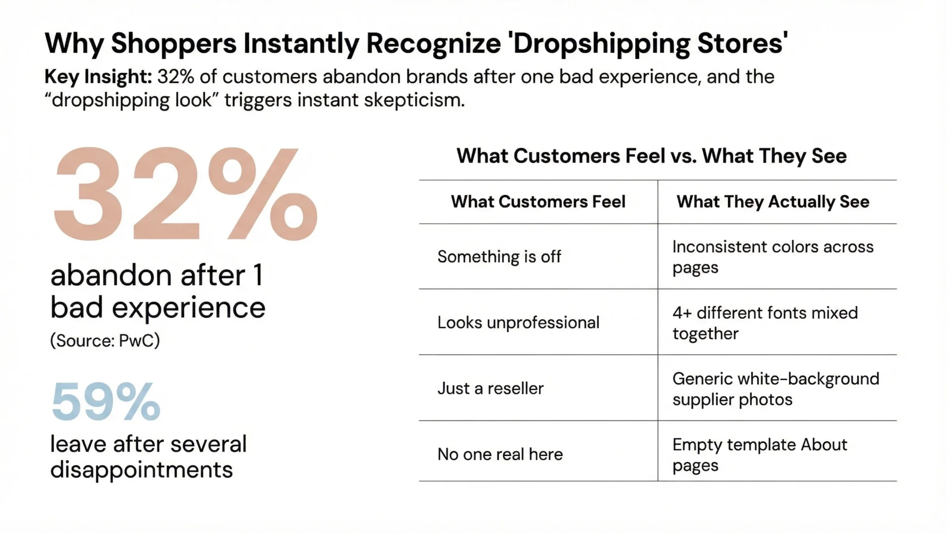 recognize dropshipping stores