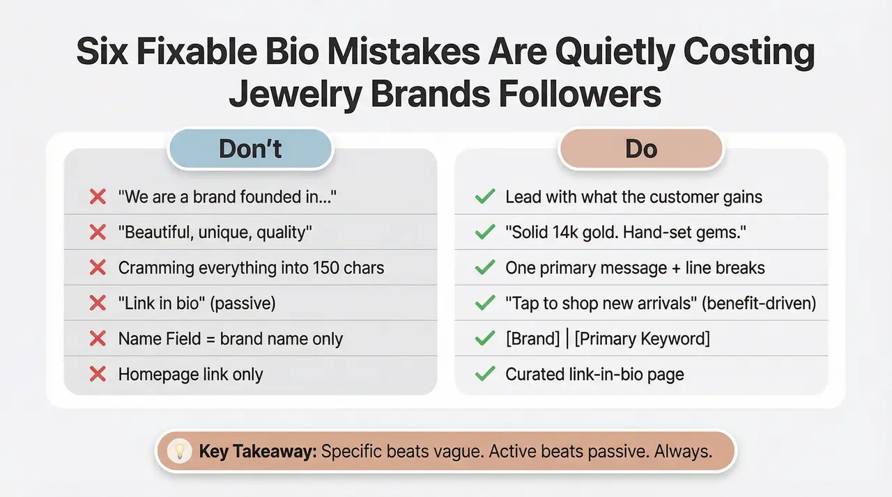 Common Bio Mistakes Jewelry Brands Make (And How to Fix Them)