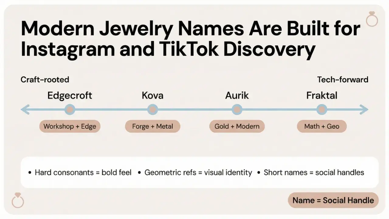 Modern and Trendy Handmade Jewelry Brand Name Ideas (with meanings)
