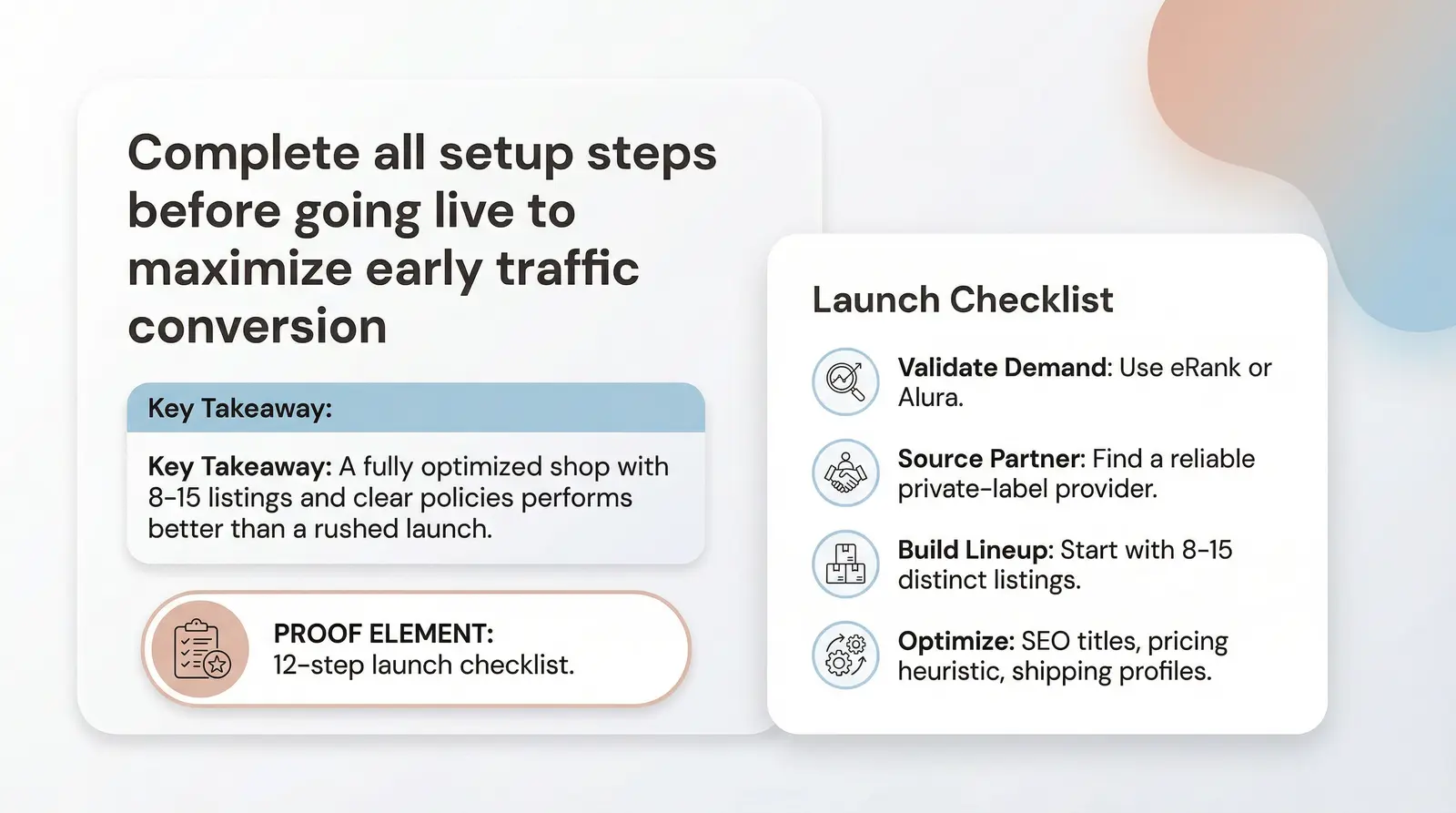 Step-by-Step Launch Checklist for Etsy