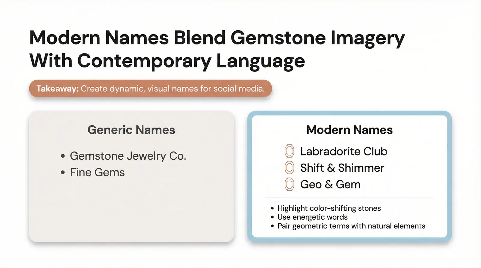 Modern & Trendy Gemstone Jewelry Brand Name Ideas (With Meanings)