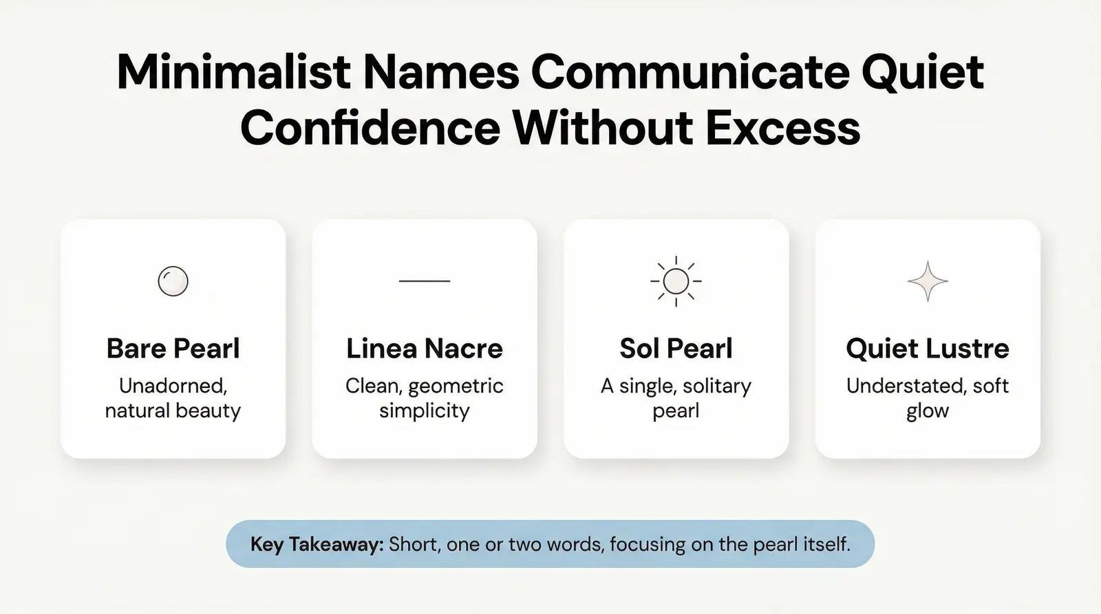 Minimalist Pearl Jewelry Brand Name Ideas (with Meanings)