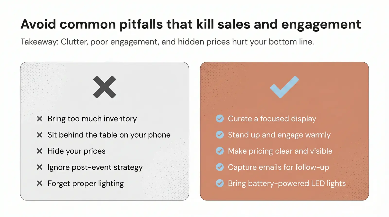 Mistakes to Avoid at Local Vendor Events