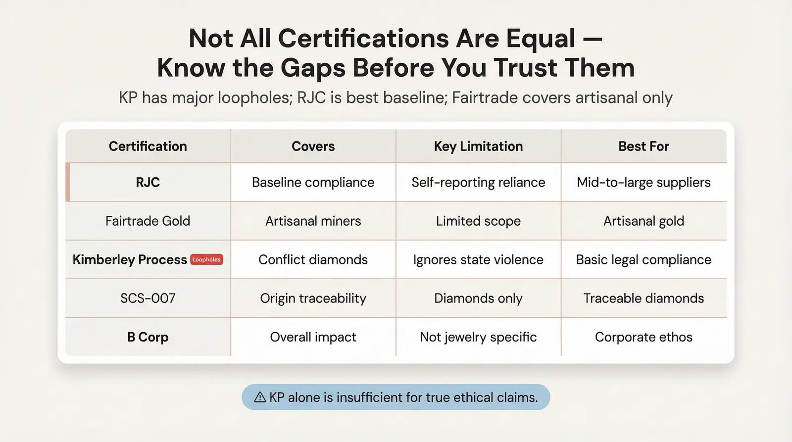 The Landscape of Ethical Jewelry Sourcing Standards