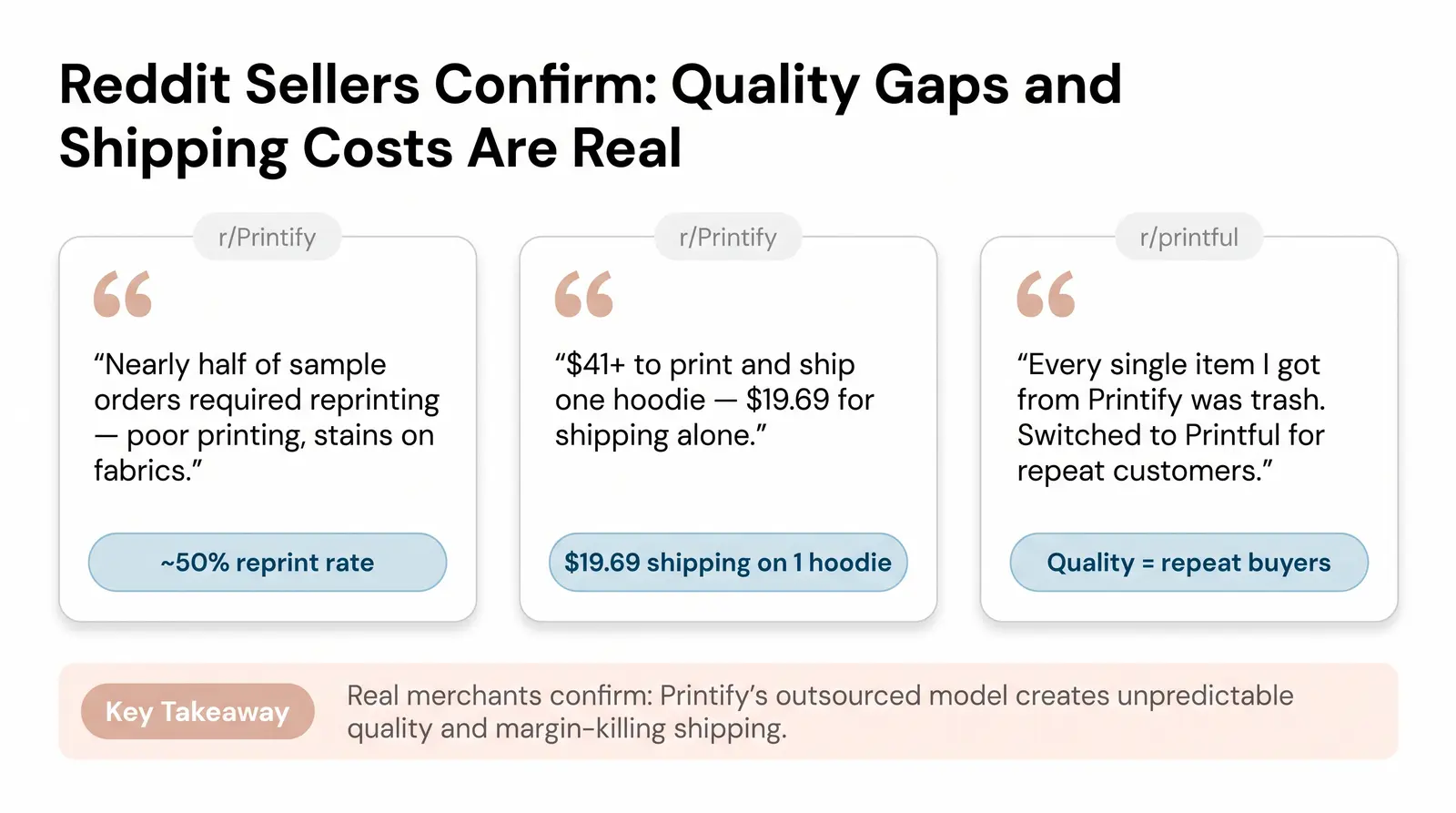 What sellers say on Reddit