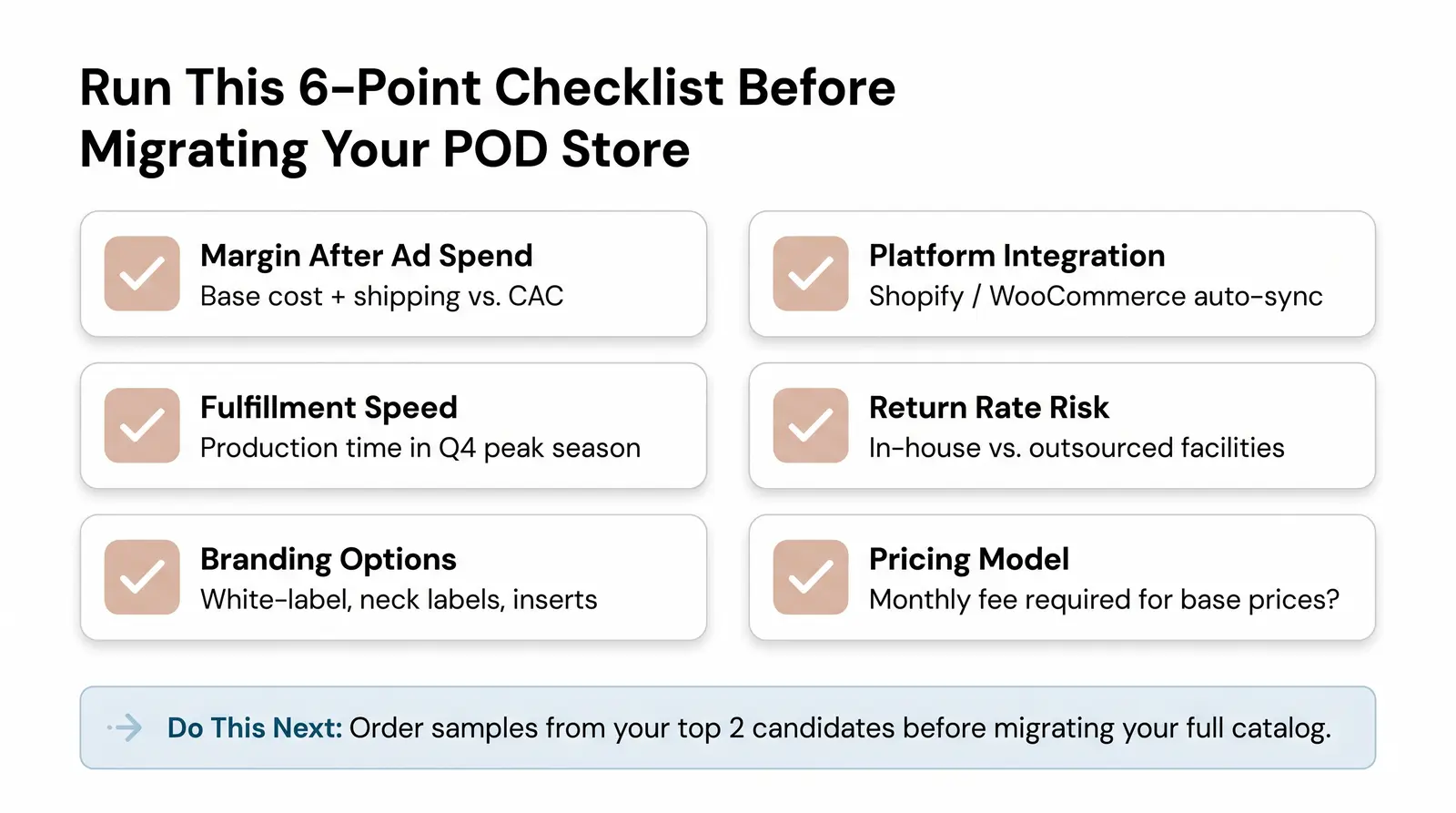 Printify alternative vetting checklist