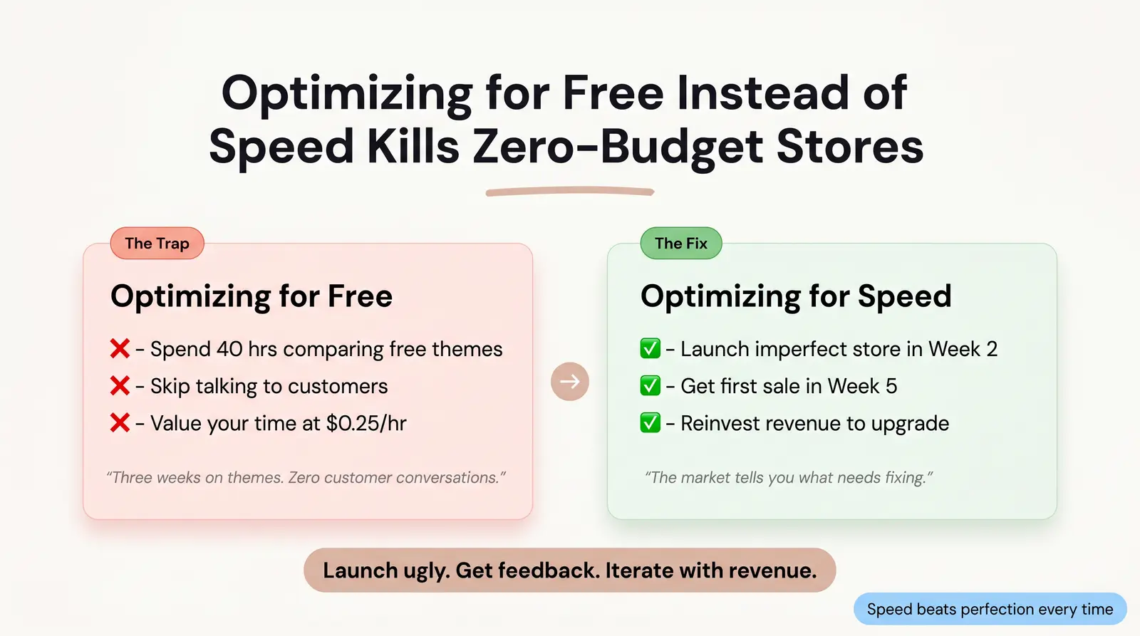 The One Mindset Trap That Kills Zero-Budget Stores