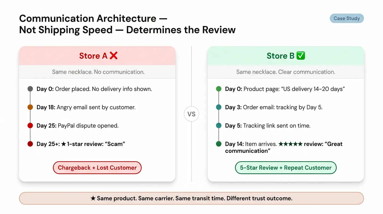 A Worked Example: Two Stores, Same Product, Different Outcomes