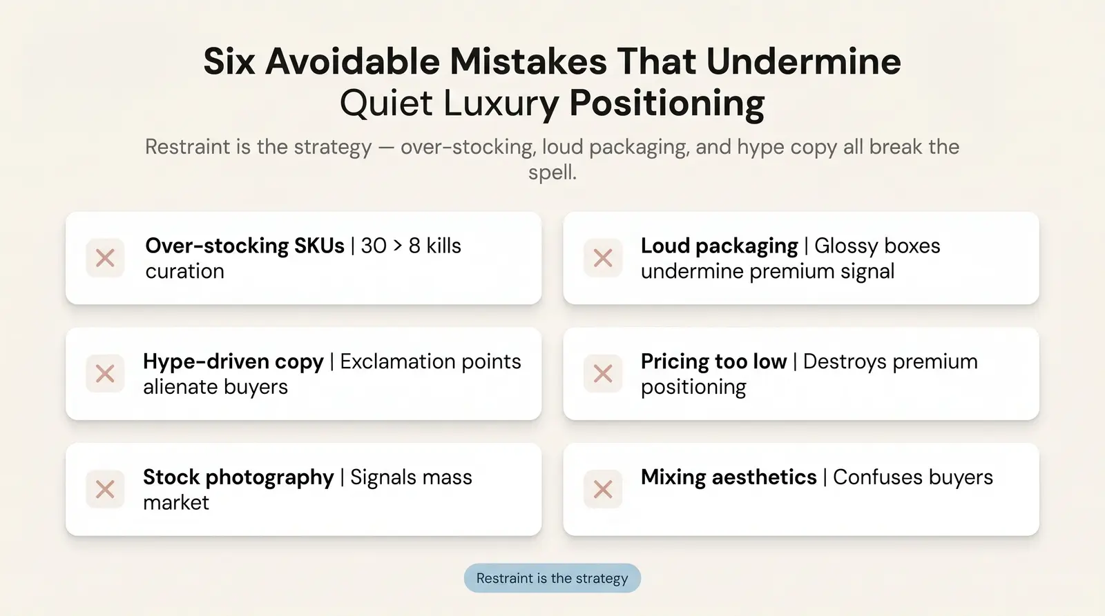 Common Mistakes Sellers Make When Entering the Quiet Luxury Market