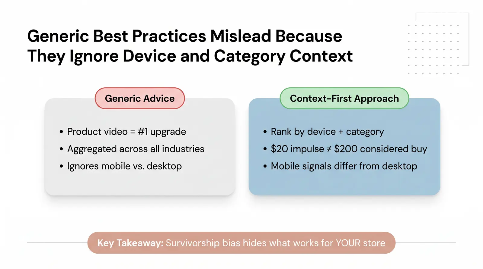 Why Most PDP "Best Practices" Give You the Wrong Priorities