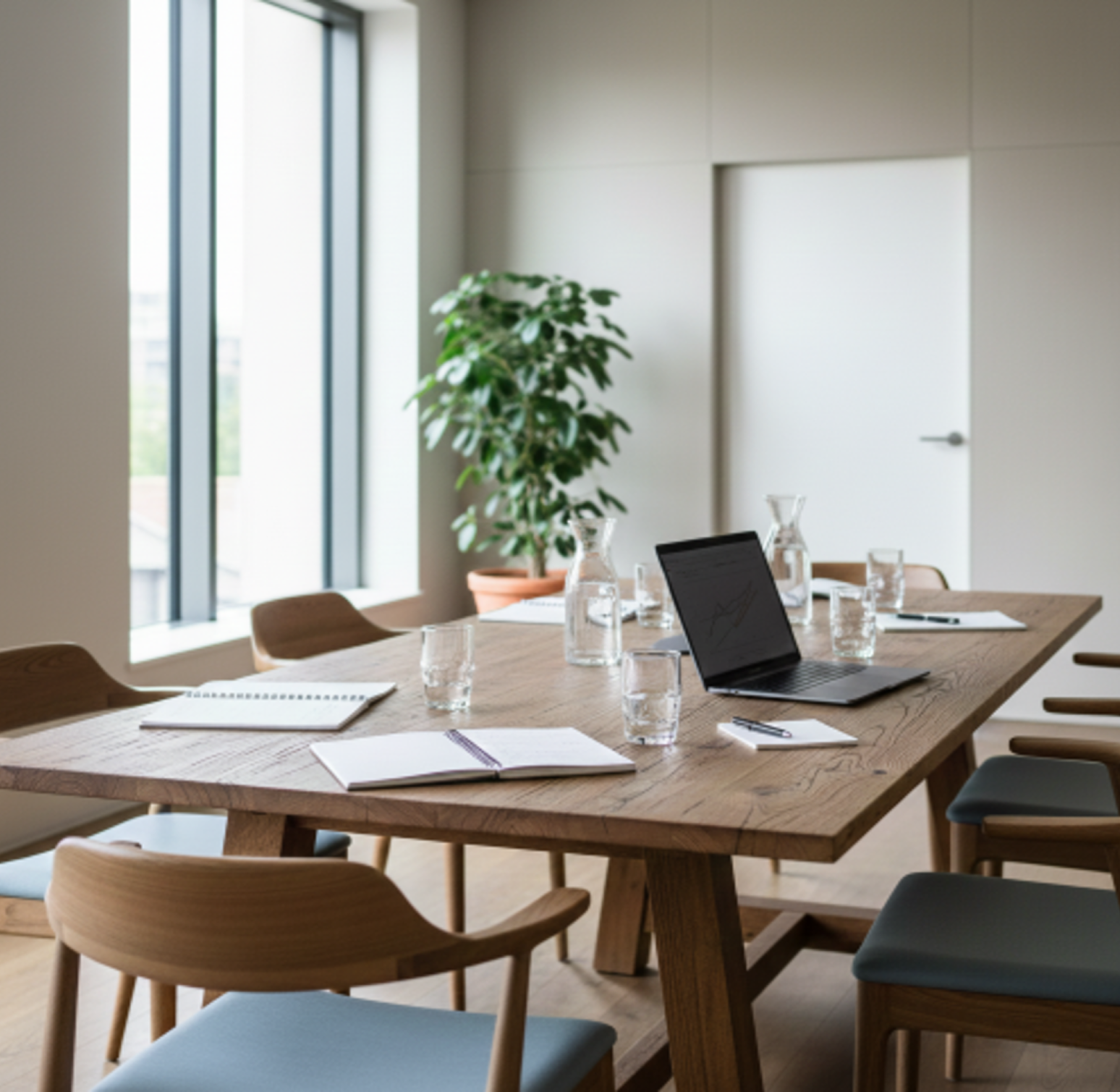 Heller Besprechungsraum für Coaching, Workshops und Karrieregespräche