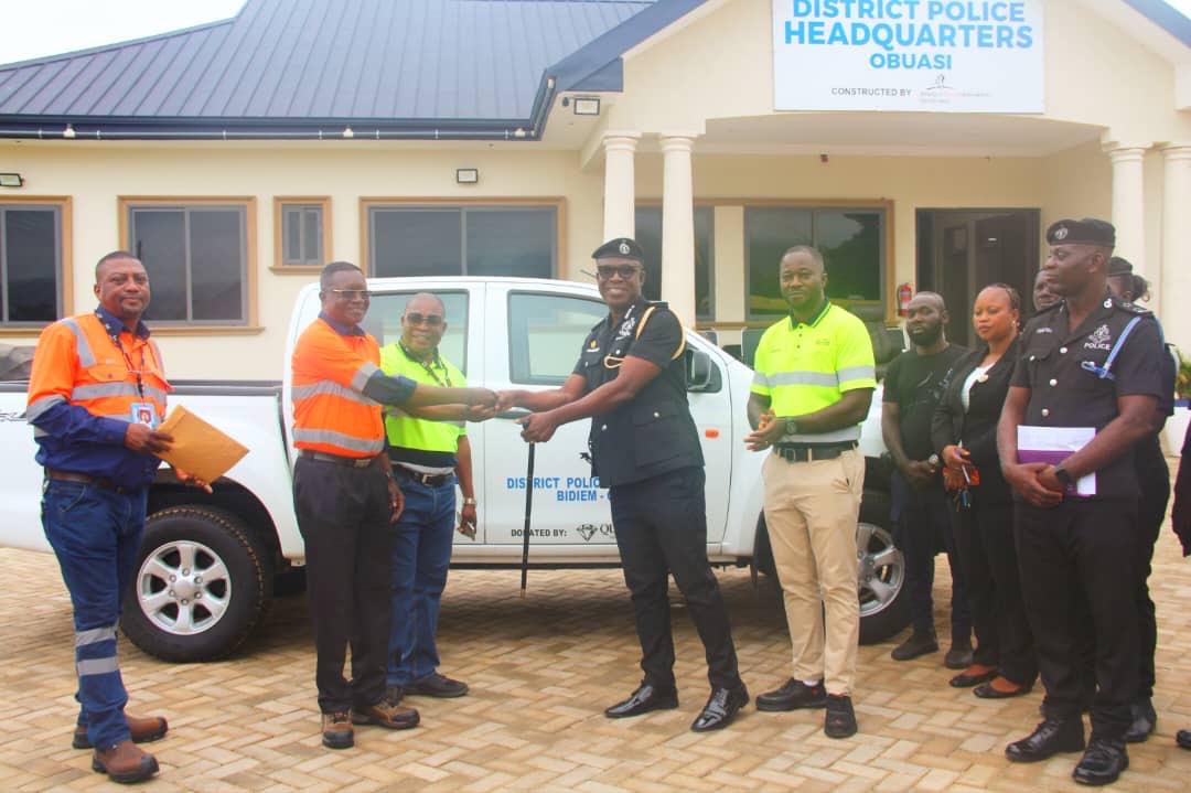 Quantum LC donates pickup truck to Obuasi District Police