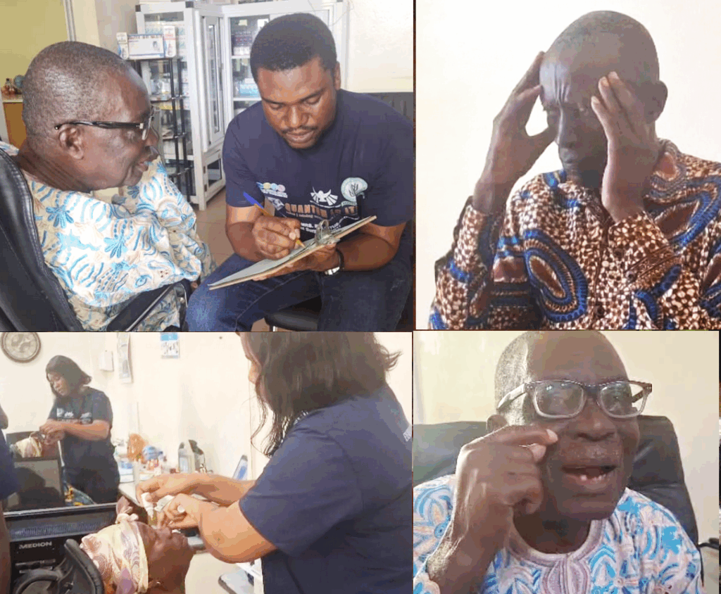 Quantum LC eye care outreach beneficiaries in Obuasi