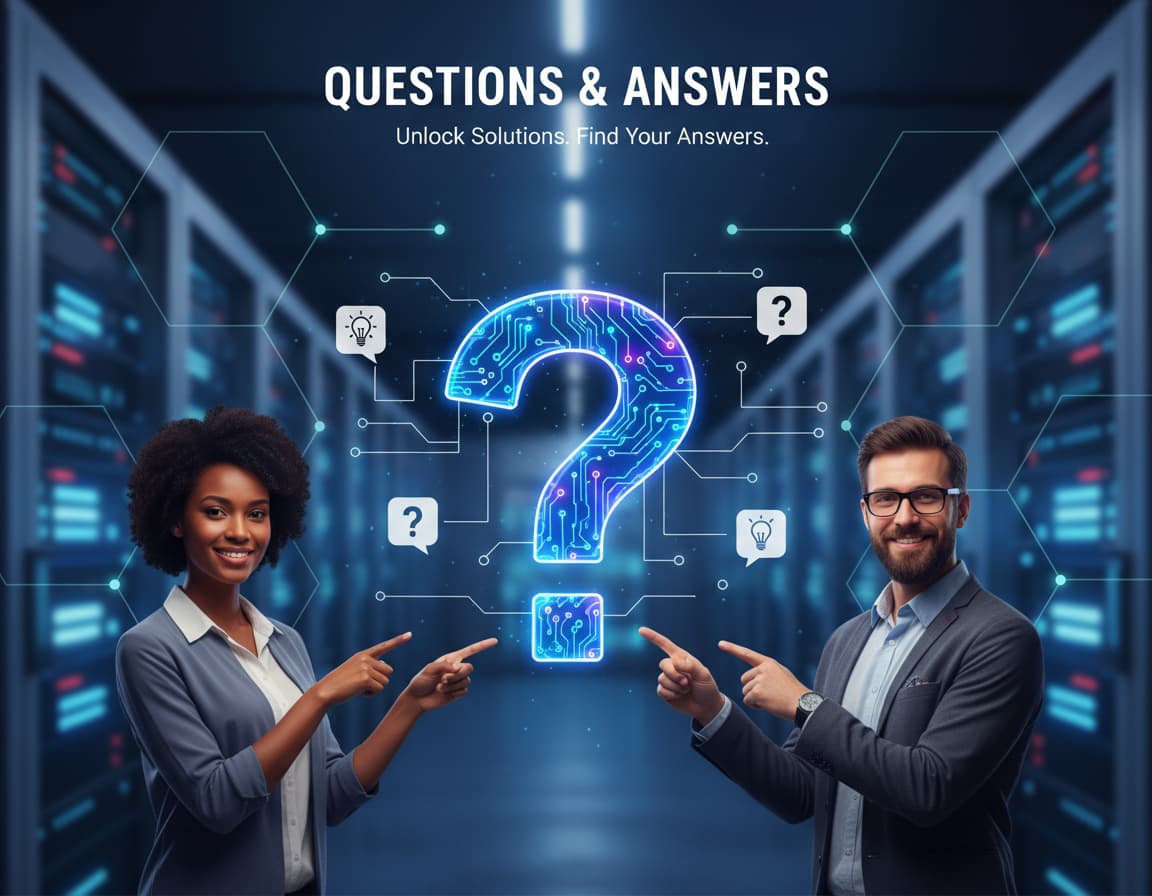 two people giving answers of questions.
