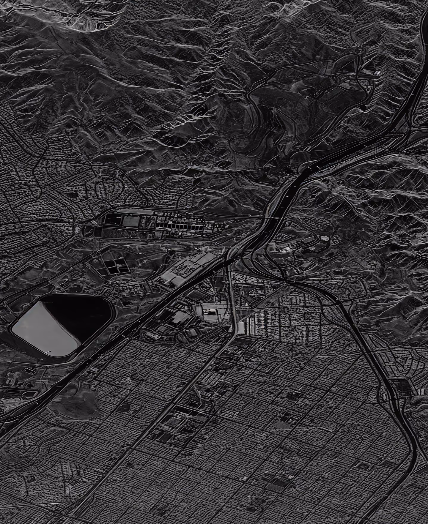High-resolution Capella SAR imagery showing detailed surface features captured in all-weather conditions
