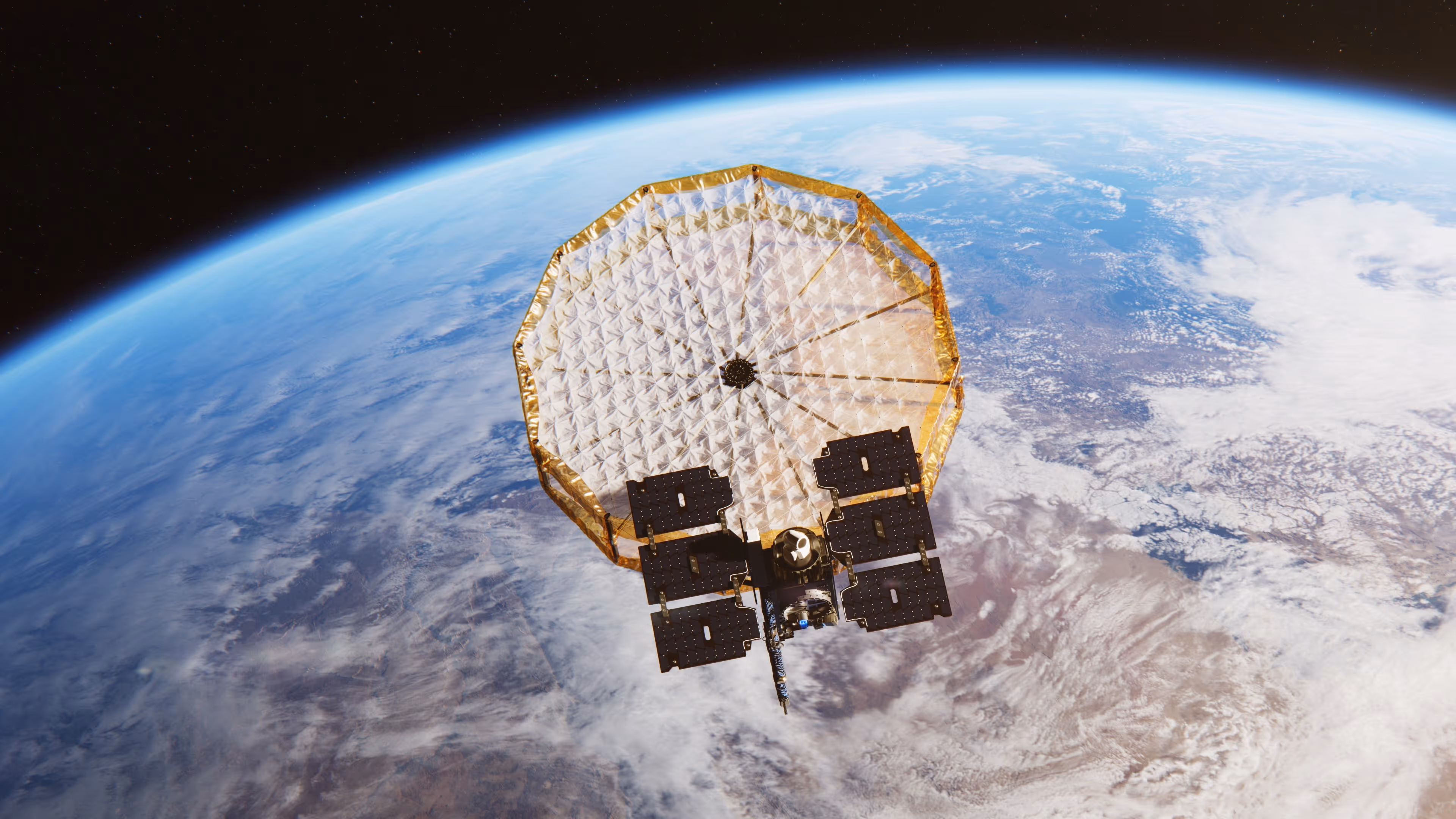 Capella Acadia SAR satellite in orbit over Earth representing third-generation satellite capabilities
