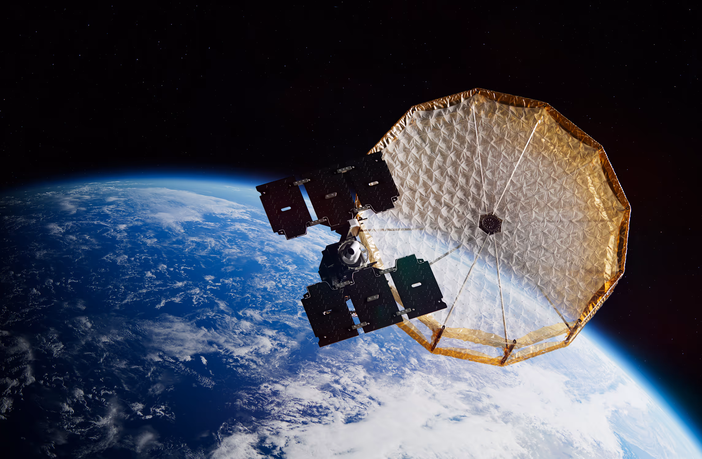 Capella Acadia SAR satellite in orbit over Earth representing third-generation satellite capabilities