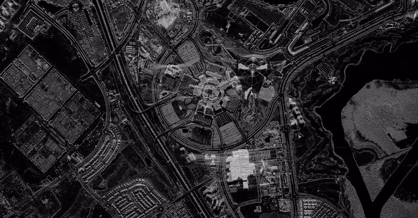 High-resolution Capella SAR imagery of Abu Dhabi, UAE showing detailed surface features captured in all-weather conditions 
