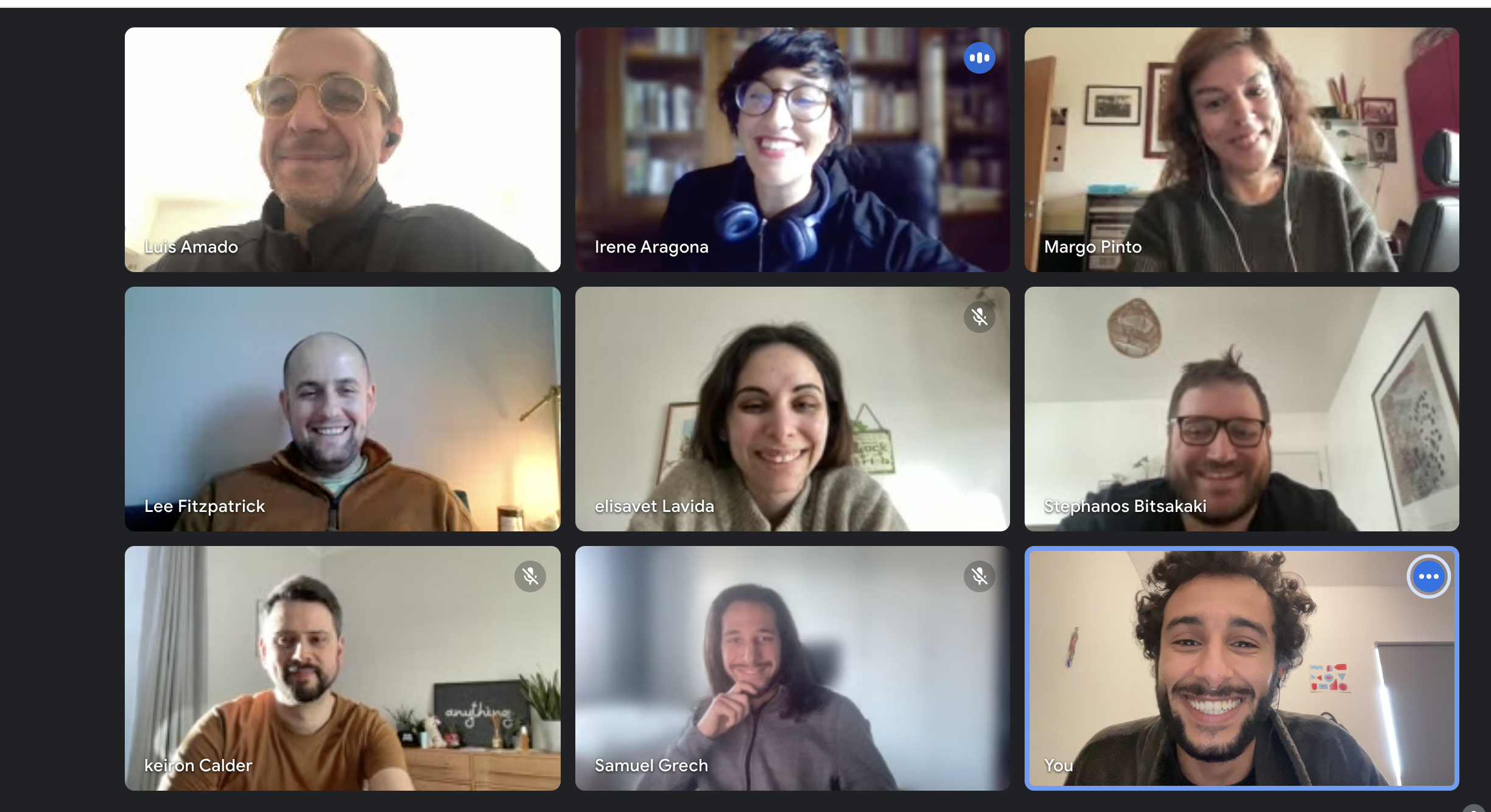 Image showing a google meets picture of the Zebra team and Luis Amado, Director of B Corp Portugal.