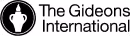 The Gideons International logo with a lamp icon inside a shield shape.