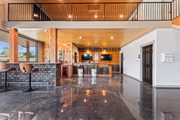 Community lounge at The Garages at LKN