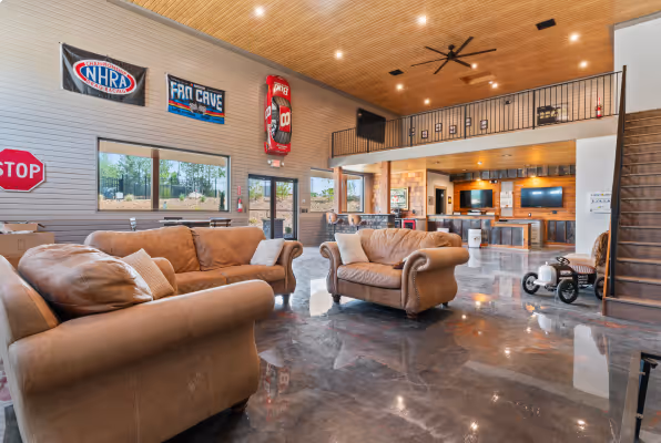 Community lounge at The Garages at LKN