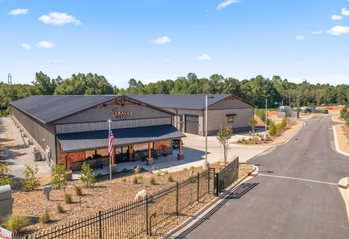 Exterior view of the buildings at The Garages at LKN
