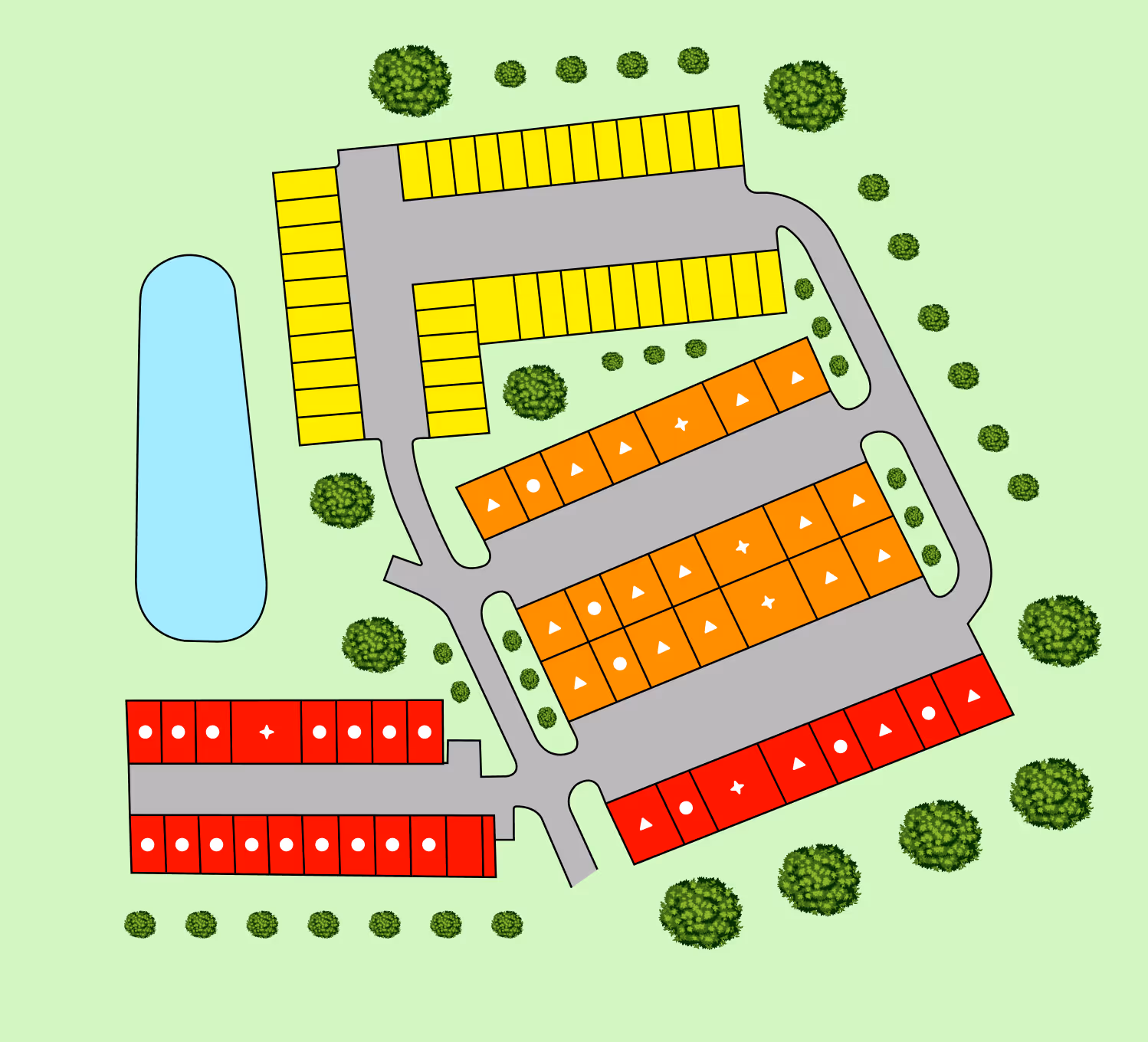 Map of garage condo units at The Garages at LKN