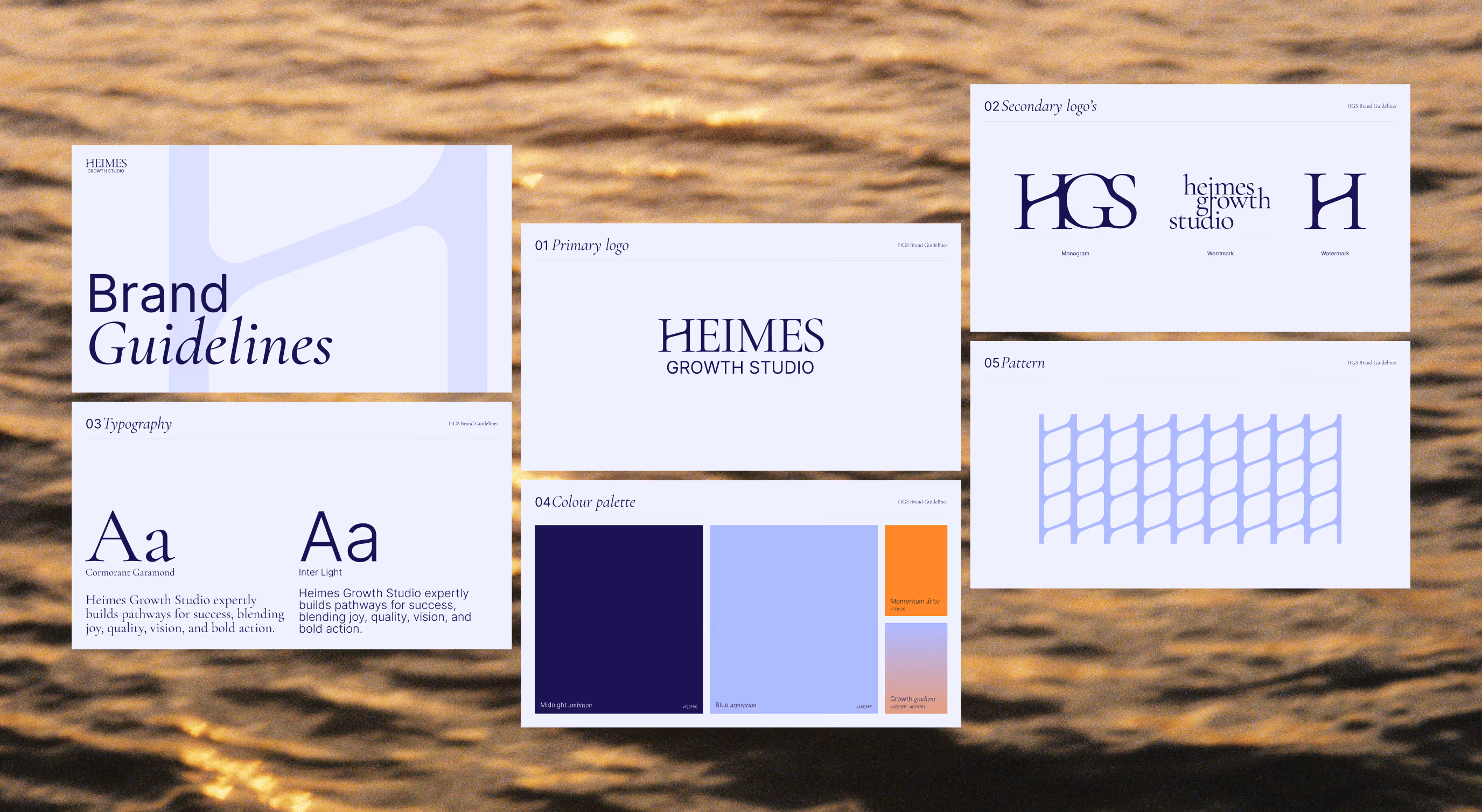 Three artistic close-up images of flaky crust and creamy filling textures with text overlays promoting crust and crème desserts.