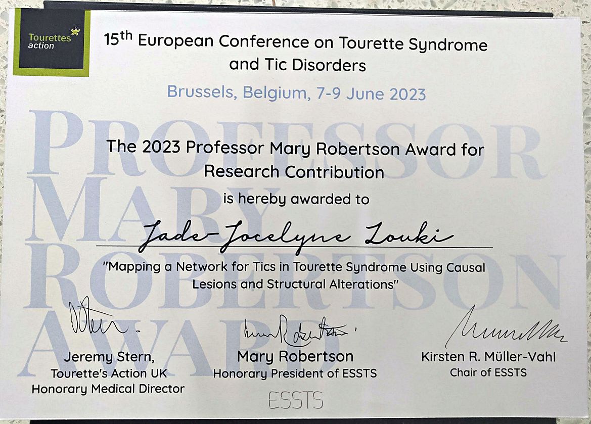 Professor Mary Robertson Award for Research Contribution 2023