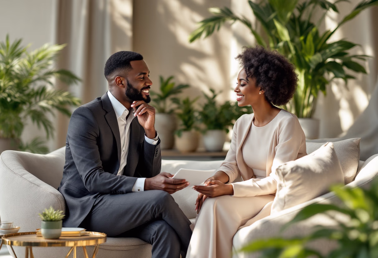 image of professional discussing a financial strategy with a client