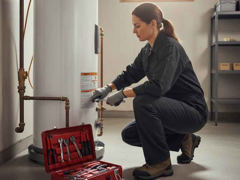 Maintenance contractor working on-site at a multifamily property as an approved vendor