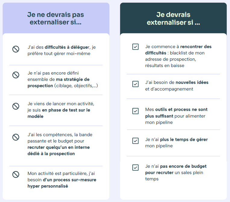 Raisons pour internaliser ou externaliser
