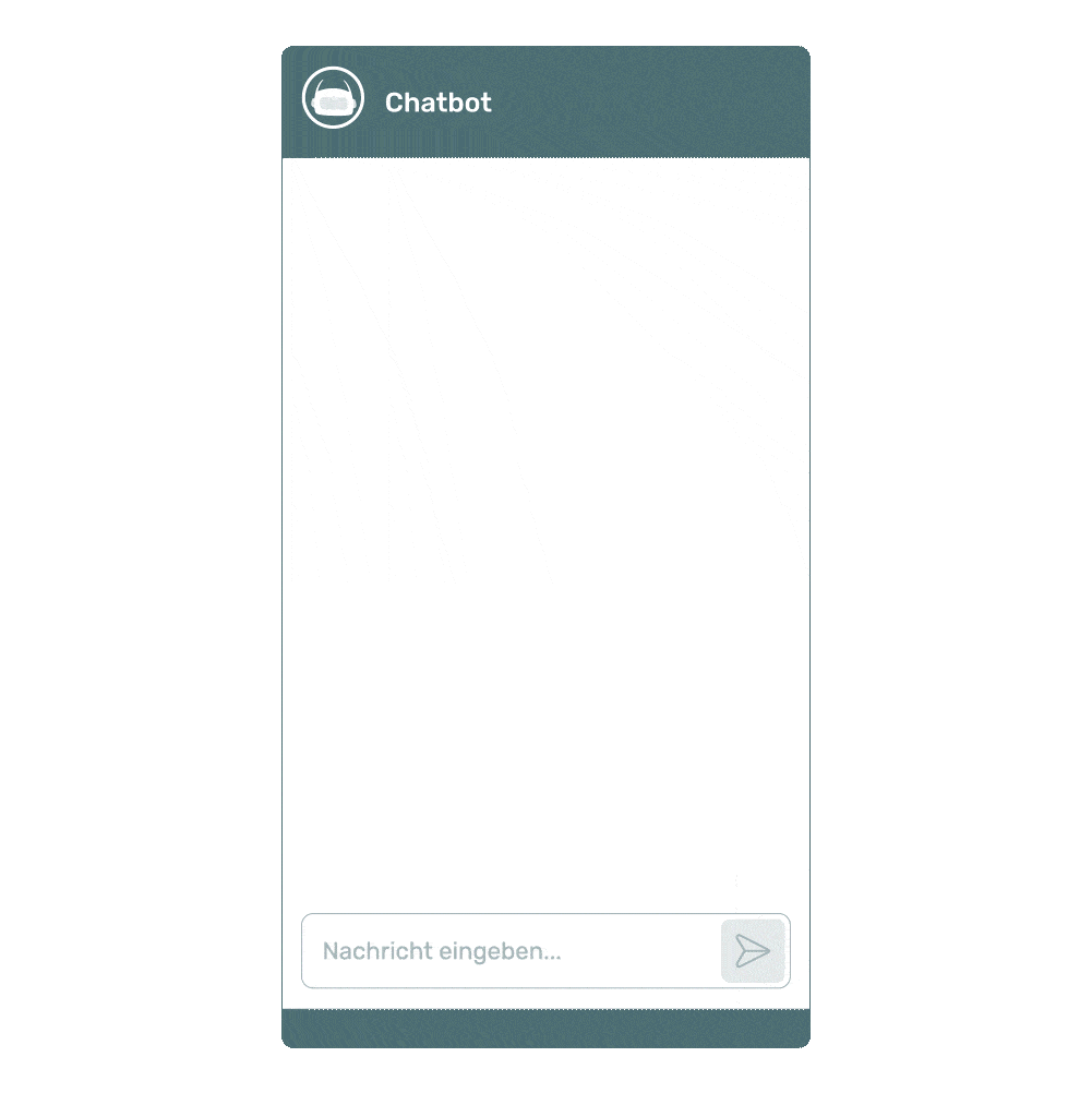 Animation eines Chatbots, der einem Bürger auf Englisch bei der Antragstellung für Kindergeld hilft.