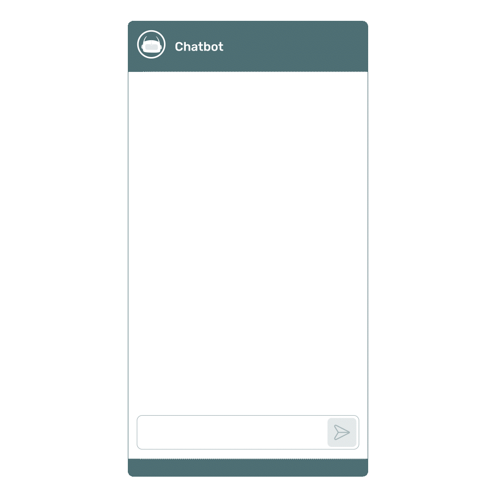 Animation eines Chatbots, der eine Adressänderung in einem digitalen Verwaltungsdienst durchführt.