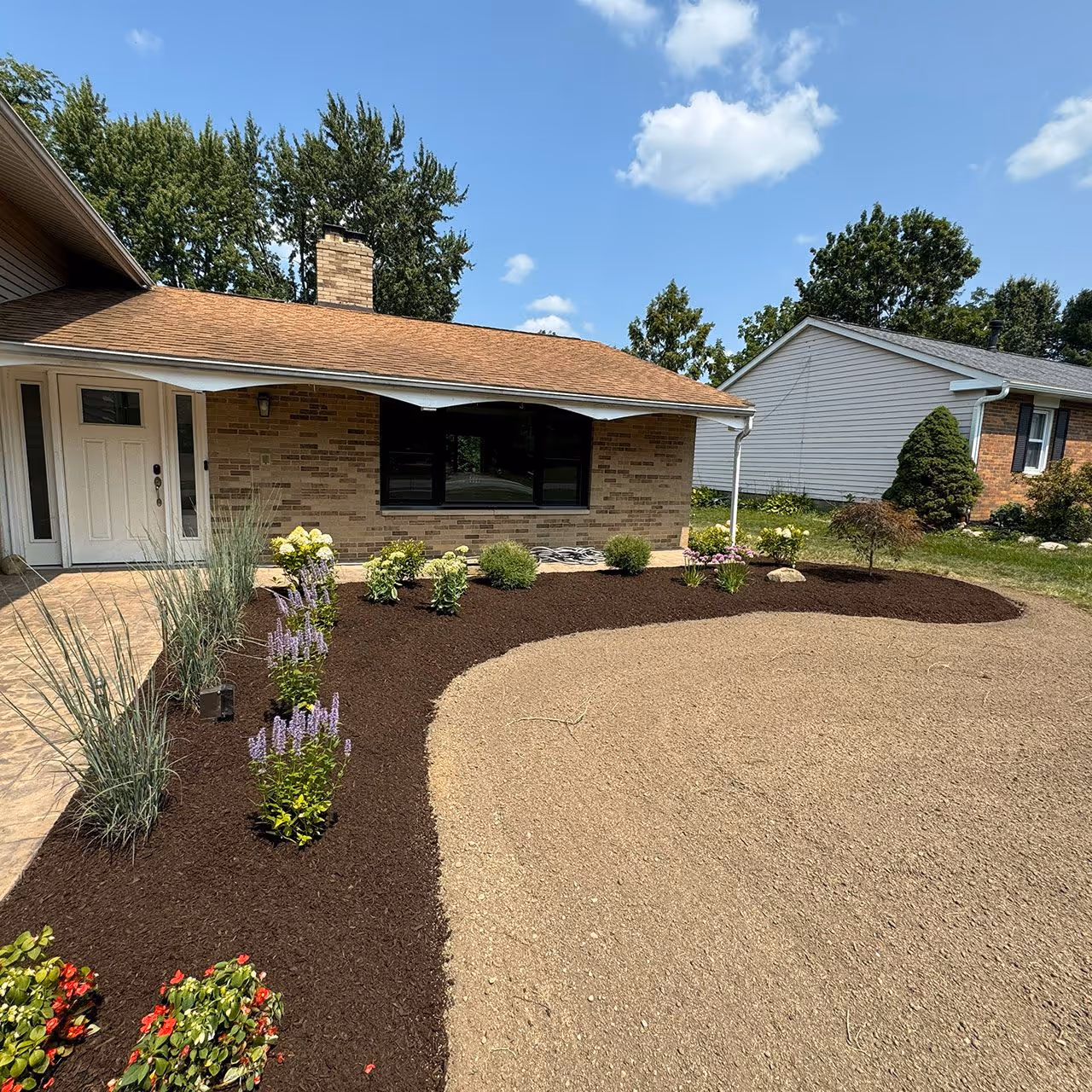 Clean and well maintained landscape beds near me 