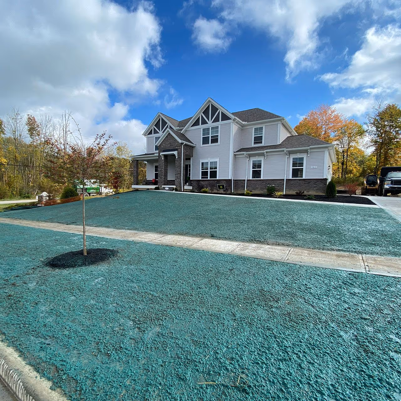 Lawn renovation services for HOA communities by JJ's beautification services.