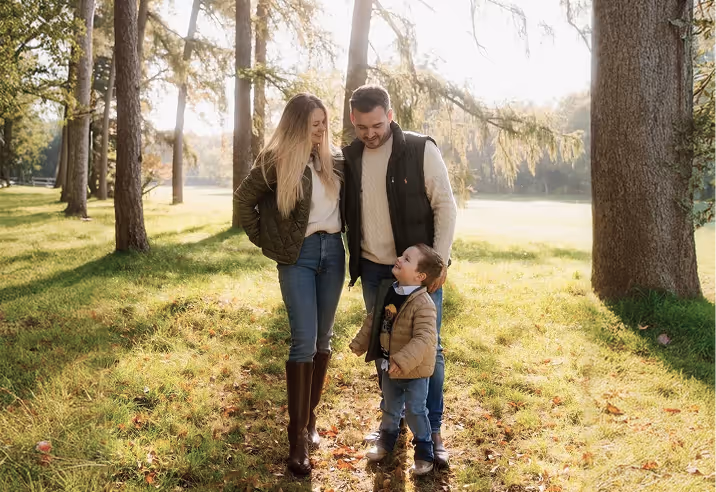 A photo of Darina with her family