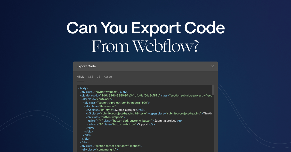Can You Export Code From Webflow | Flow Ninja