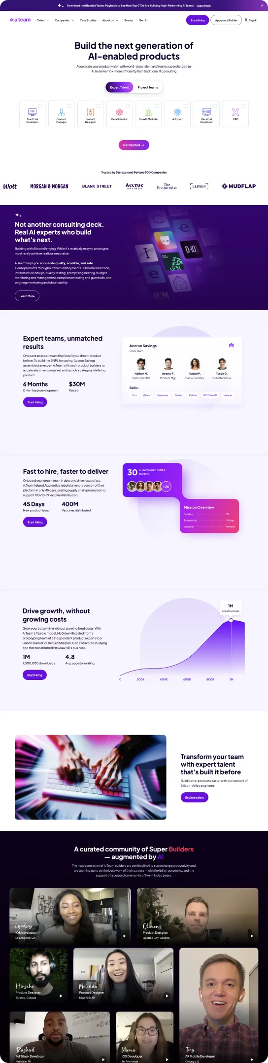 Development for AI powered recruiting platform