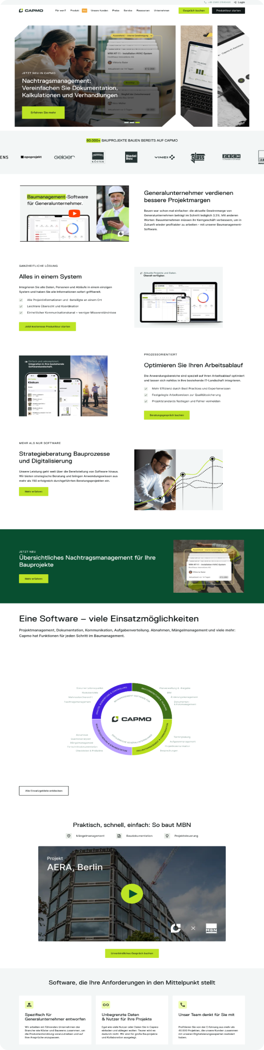 Multi-language website for a construction platform