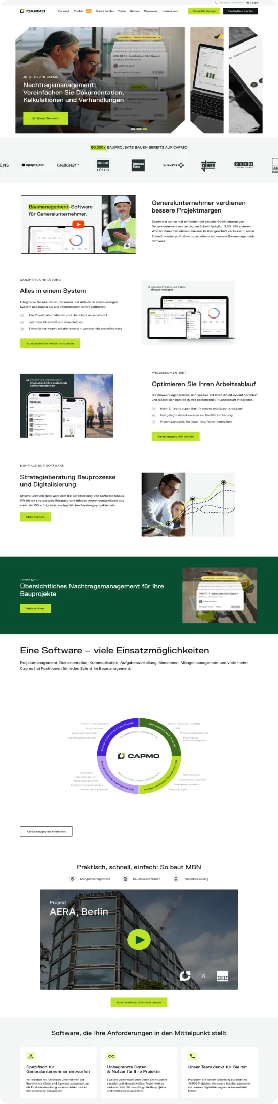 Multi-language website for a construction platform