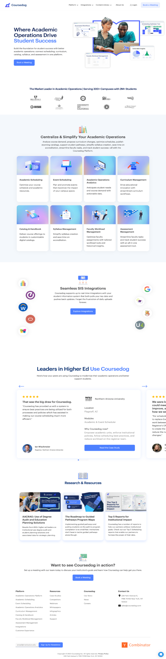 Ongoing development for Academic Operations