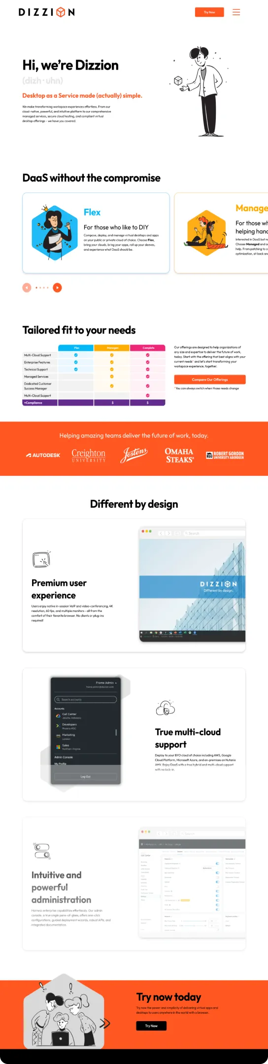 Development and design of a website for a leading DaaS provider