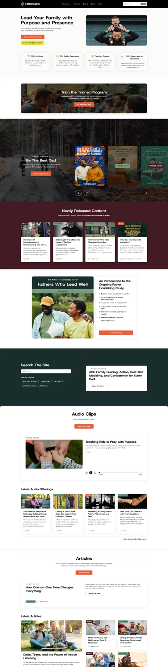 Rebuilding website for fatherhood and family support platform