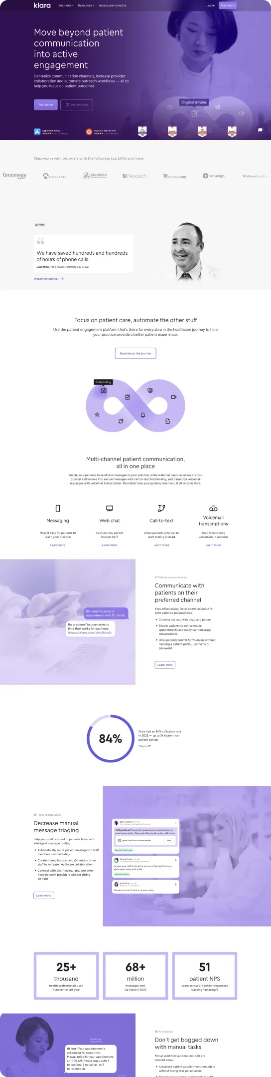 Corporate website for a AI enabled healthcare