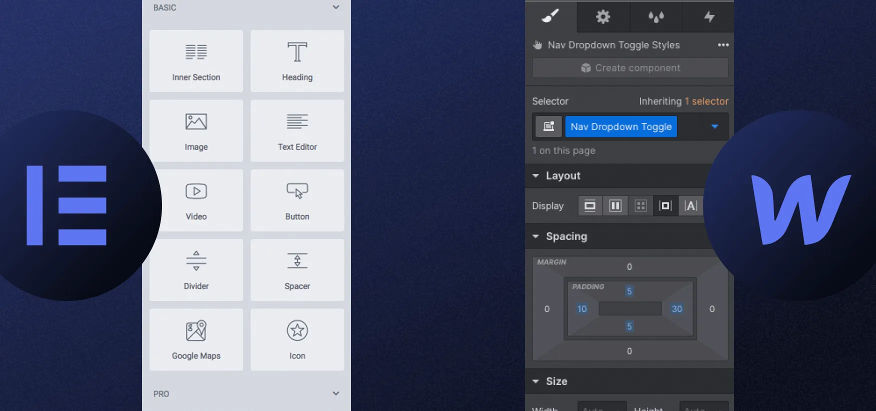 Elementor vs Webflow Ease of Use