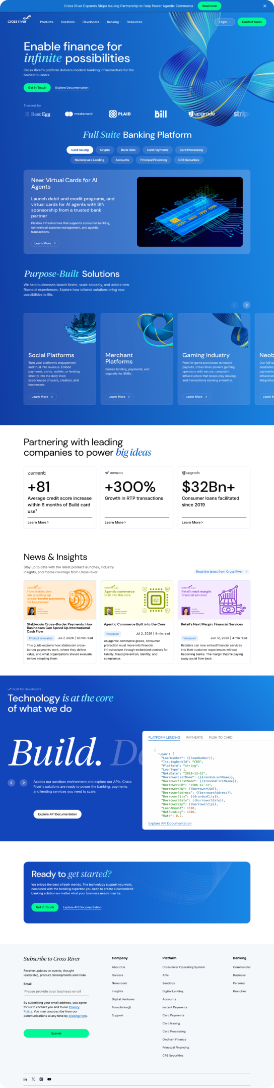 Migrating API-based financial solution marketing website