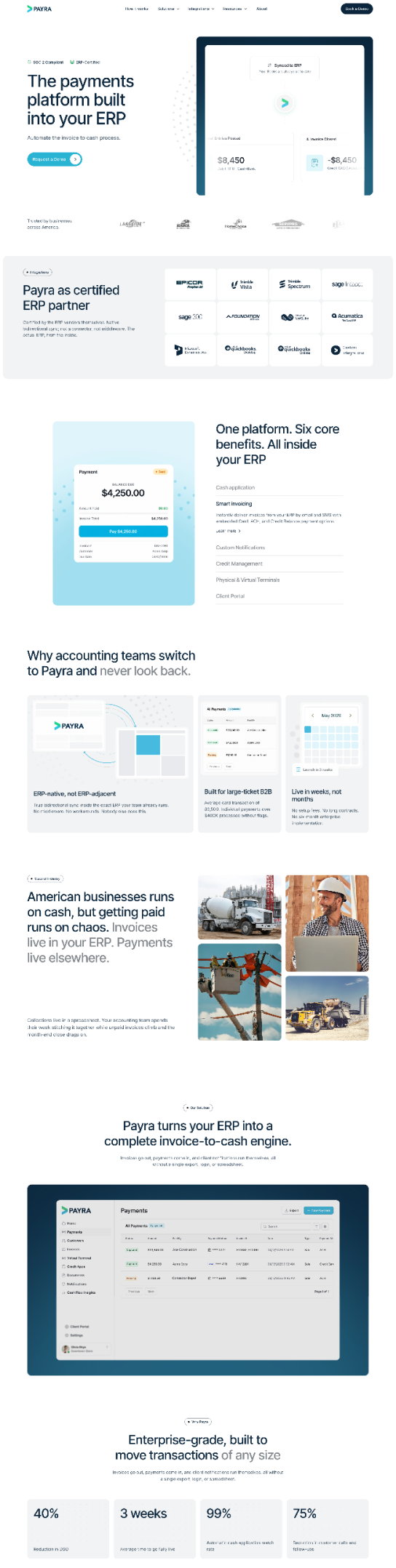 A credibility-first site for a Series A fintech